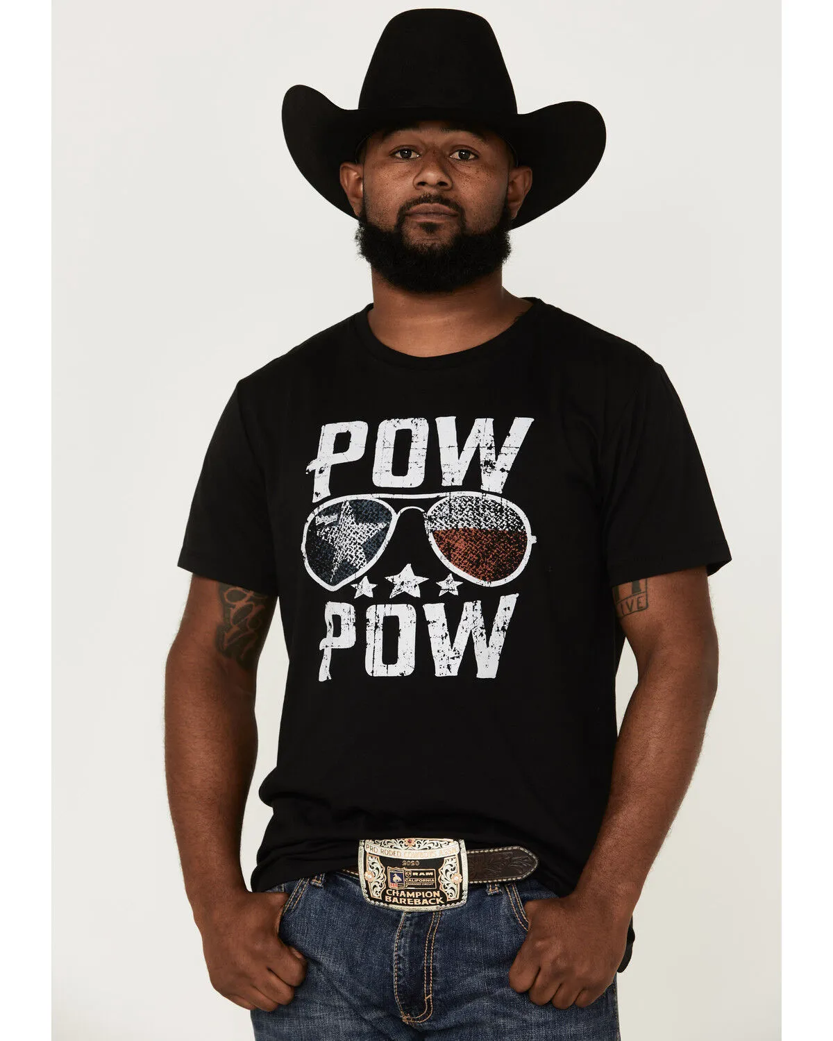 Product Name:  Dale Brisby Men's Pow Pow Sunglasses Graphic Short Sleeve T-Shirt