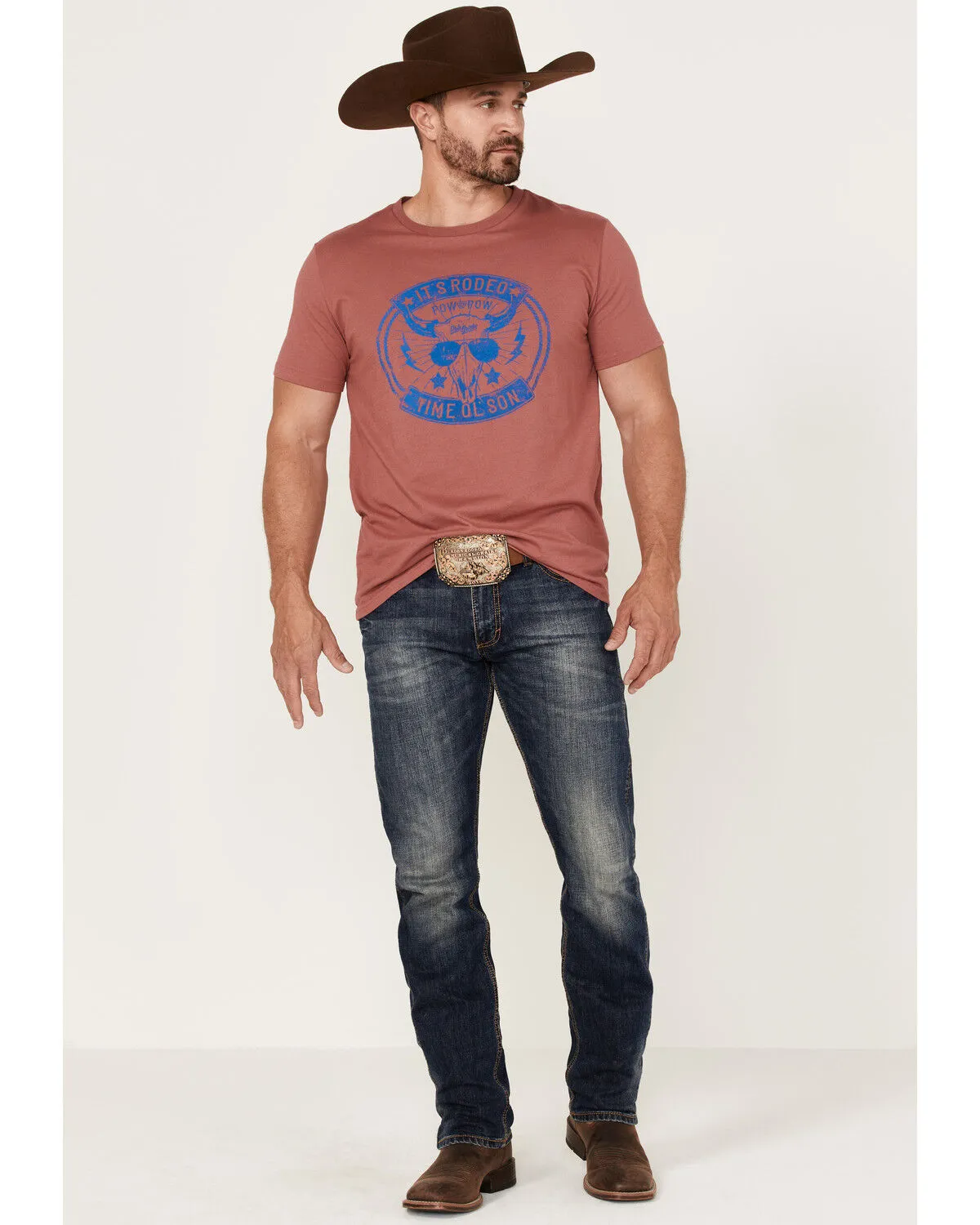 Product Name:  Dale Brisby Men's Rodeo Ol' Son Steerhead Skull Graphic Short Sleeve T-Shirt