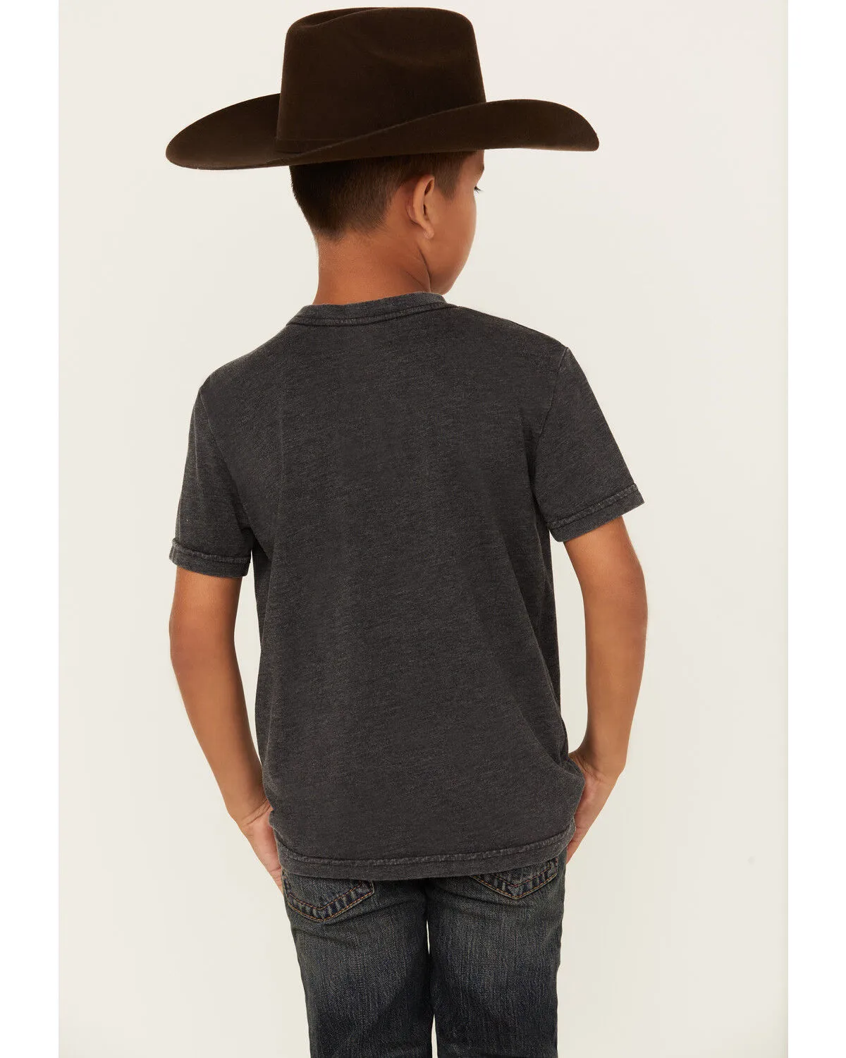 Product Name:  Rock & Roll Denim Boys' Dale Brisby American Rodeo Time Short Sleeve Graphic T-Shirt