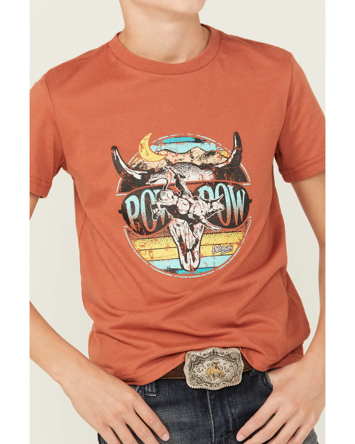 Product Name:  Rock & Roll Denim Boys' Dale Brisby Pow Pow Short Sleeve Graphic T-Shirt