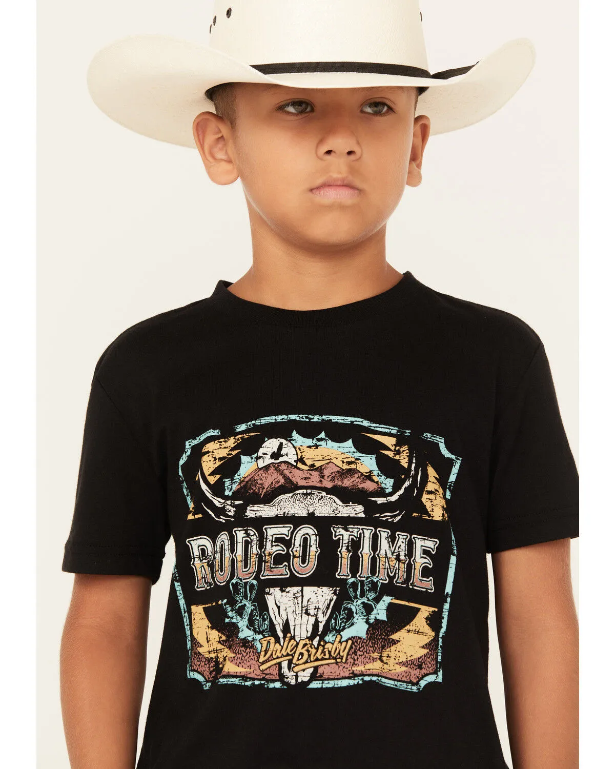 Product Name:  Rock & Roll Denim Boys' Dale Brisby Rodeo Time Short Sleeve Graphic T-Shirt