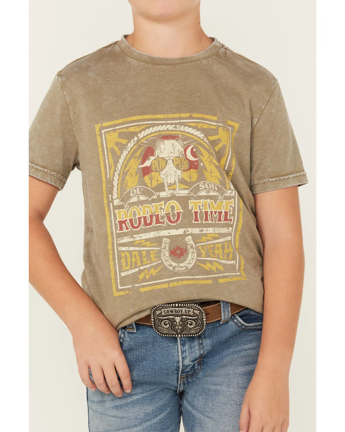 Product Name:  Rock & Roll Denim Boys' Rodeo Time Dale Brisby Short Sleeve Graphic T-Shirt