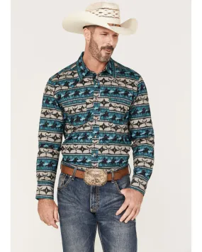 Product Name:  Rock & Roll Denim Men's Dale Brisby Southwestern Print Long Sleeve Snap Western Shirt