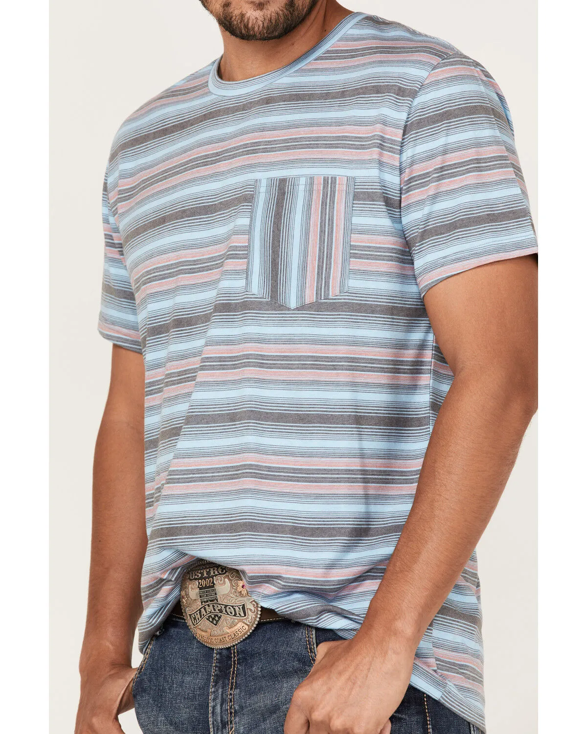 Product Name:  Rock & Roll Denim Men's Dale Brisby Stripe T-Shirt