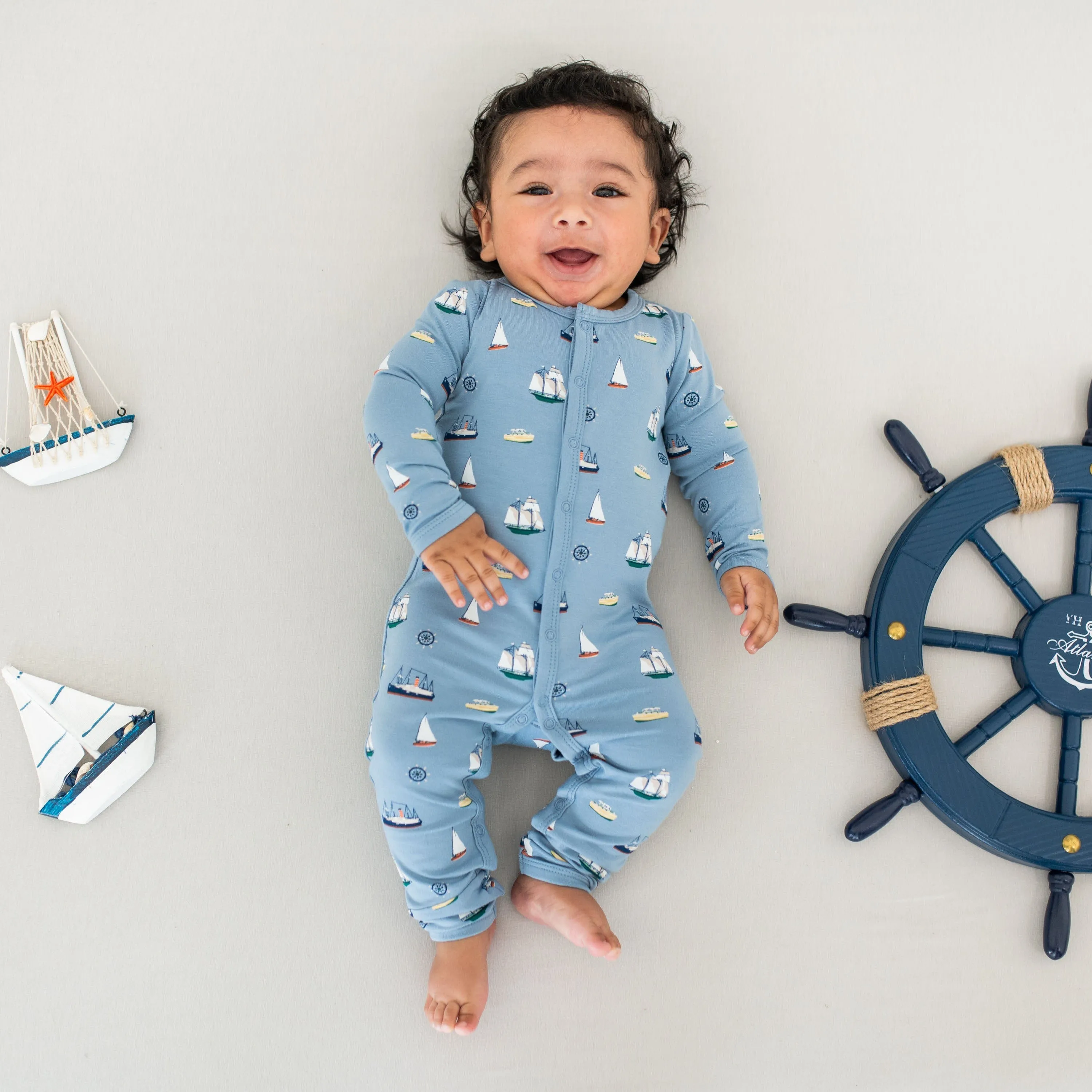 Romper in Vintage Boats