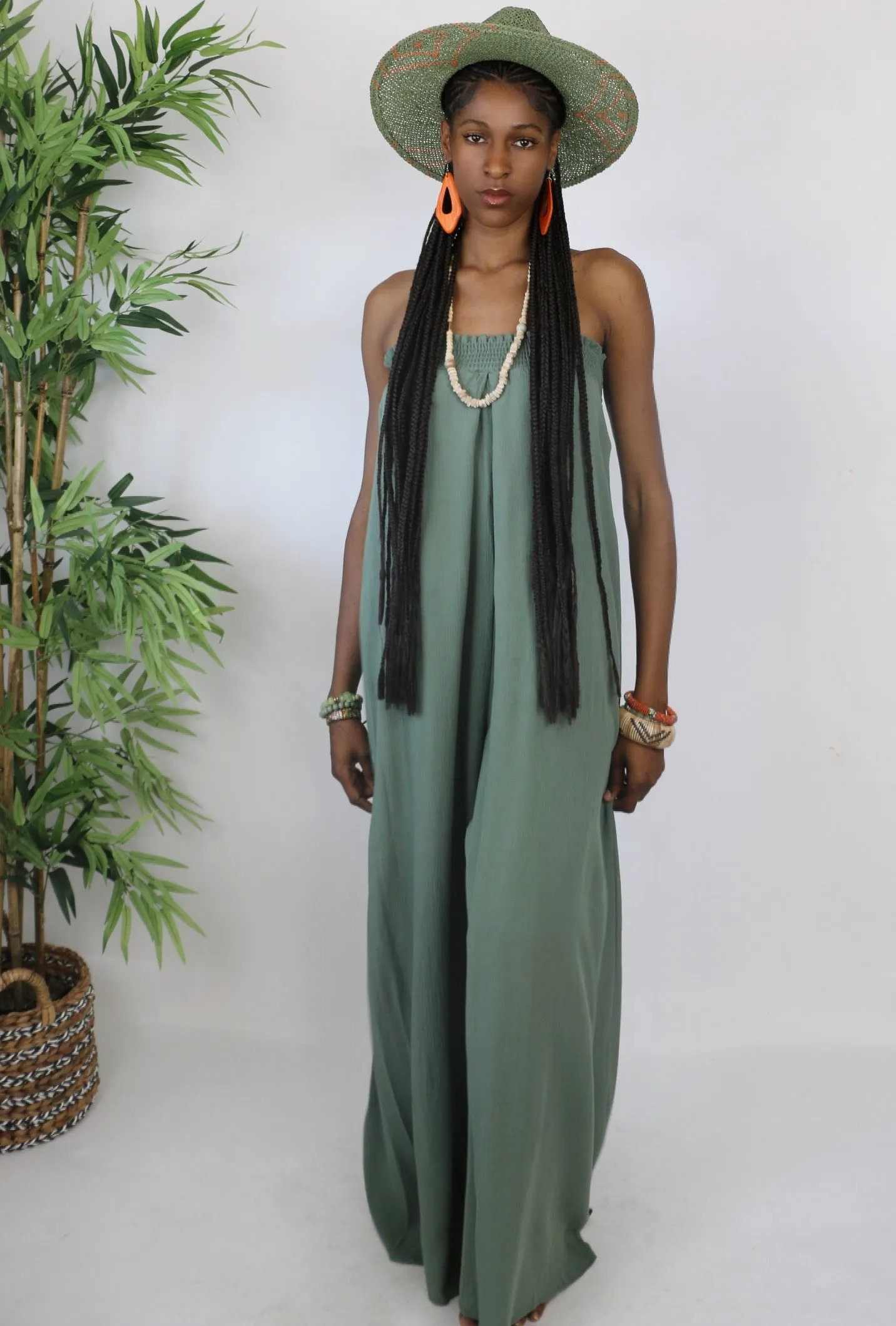 Sagely Tubed Jumpsuit