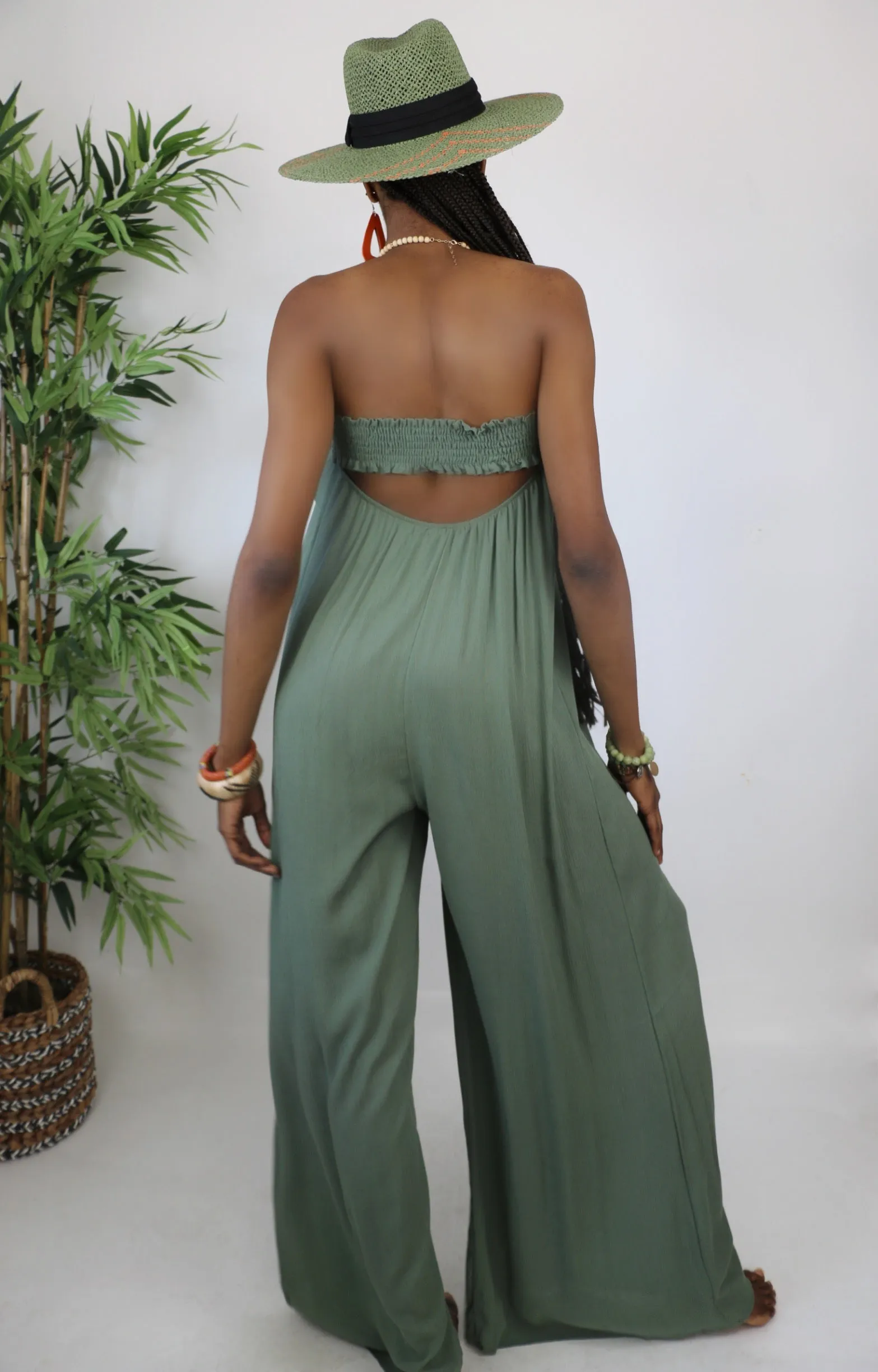 Sagely Tubed Jumpsuit