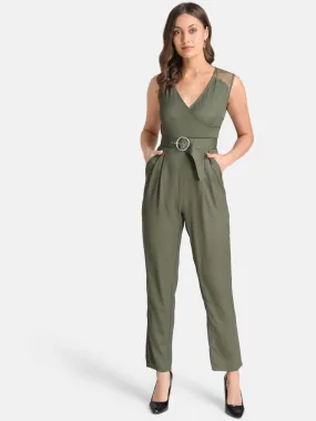 Self Wrap Smocked Jumpsuit