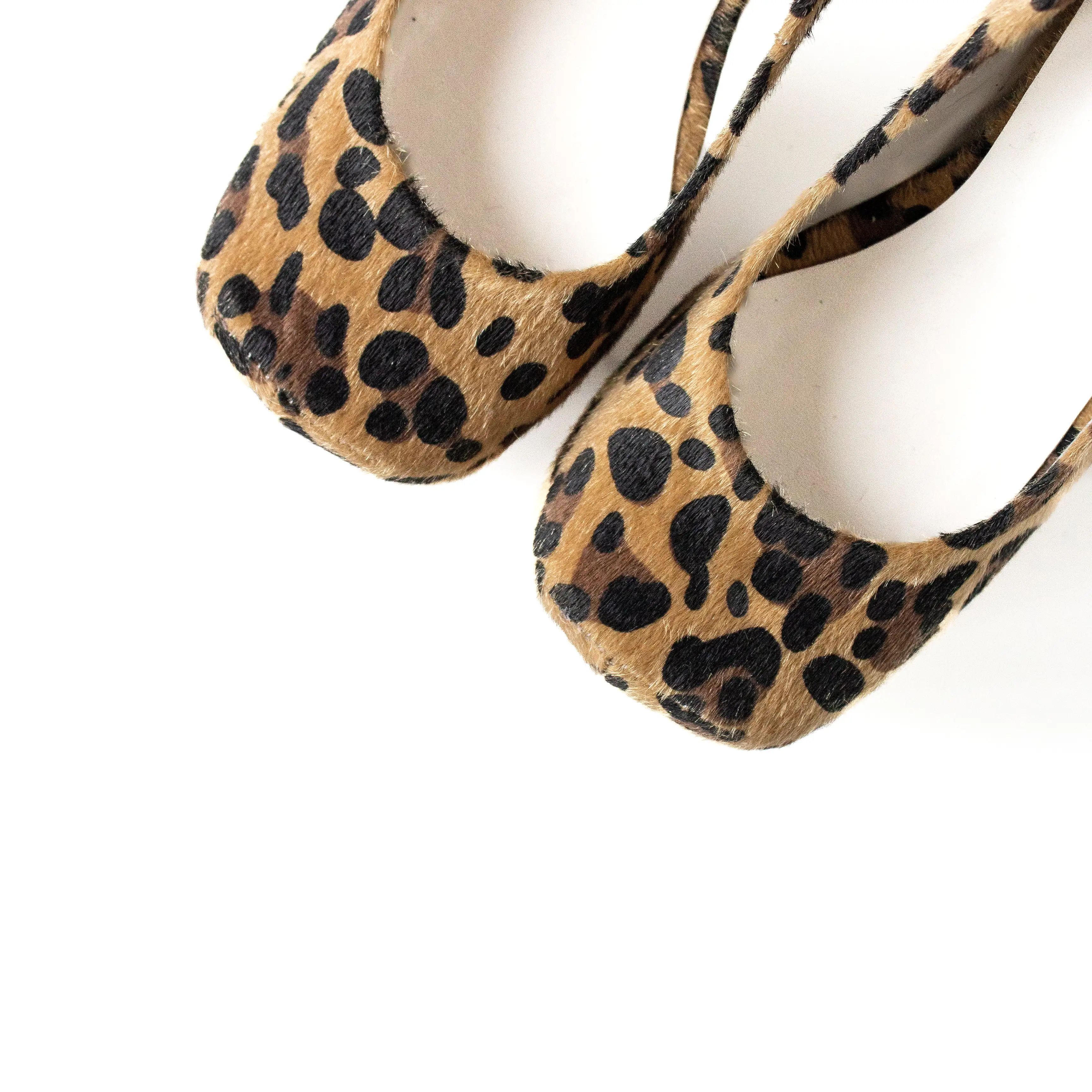 Square Toe Platform High Heel Pumps Leopard