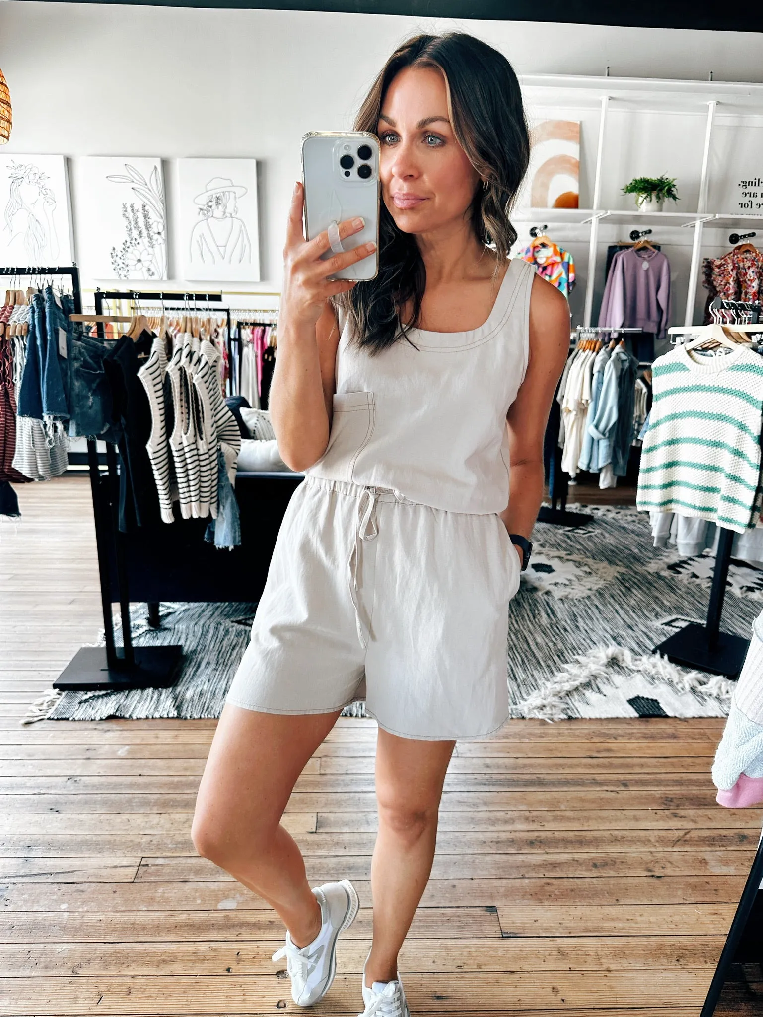 Stitch Contrast Romper