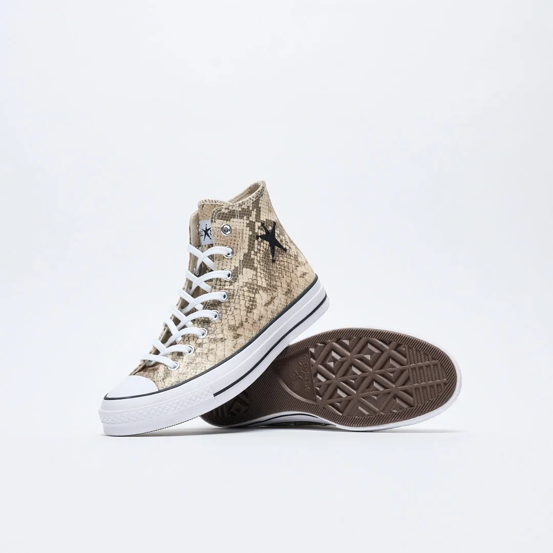 Stussy x Converse - Chuck 70 HI Snakeskin print (Grey/Black/Egret)