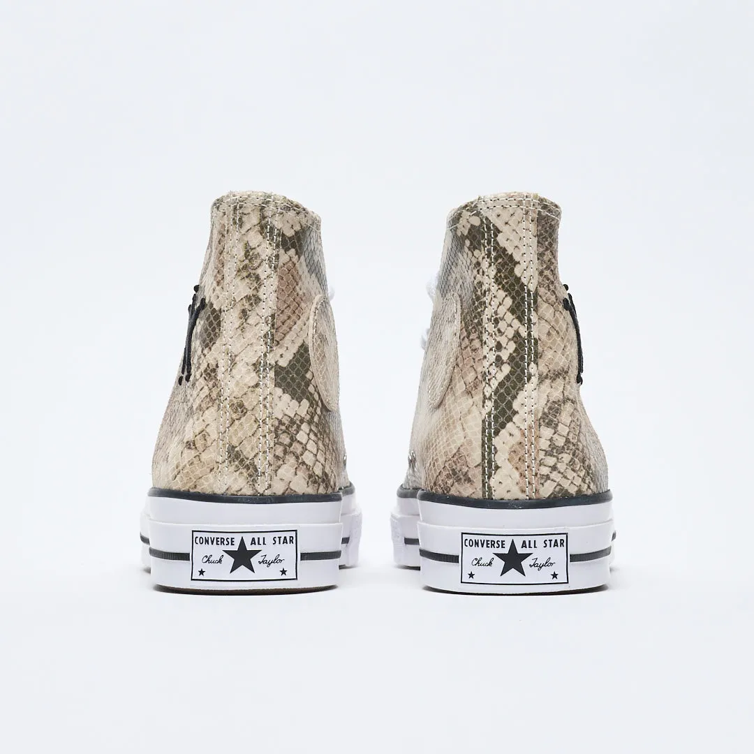 Stussy x Converse - Chuck 70 HI Snakeskin print (Grey/Black/Egret)