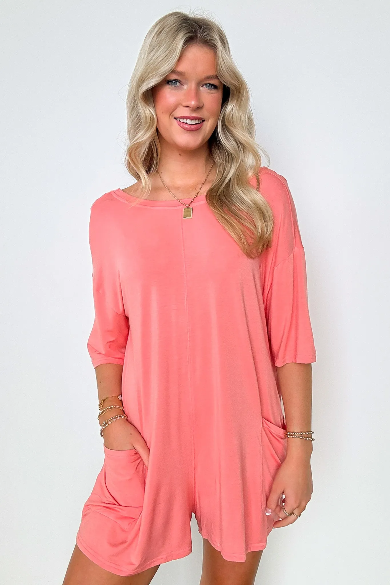 Zalina Oversized Short Sleeve Romper