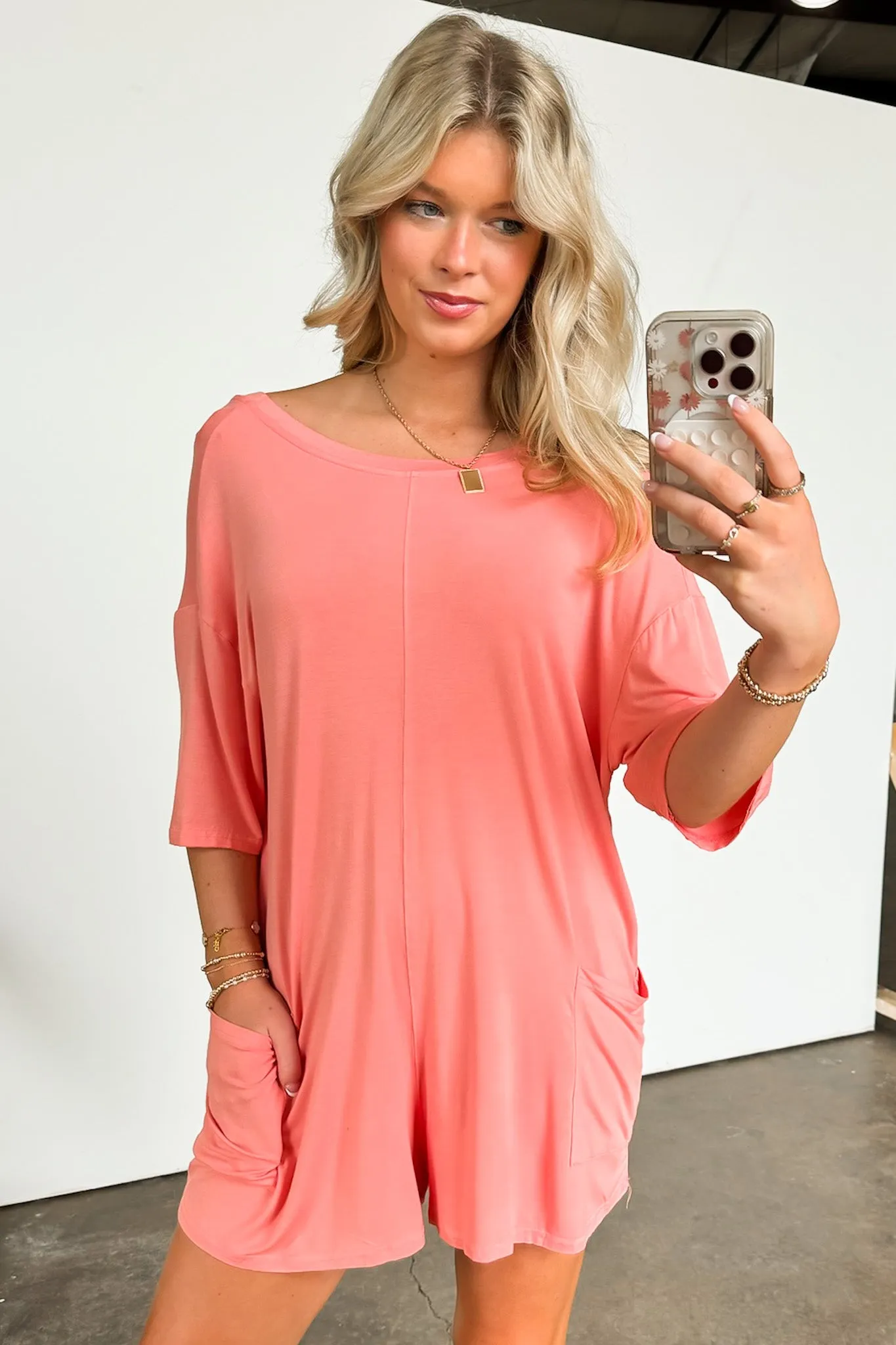 Zalina Oversized Short Sleeve Romper