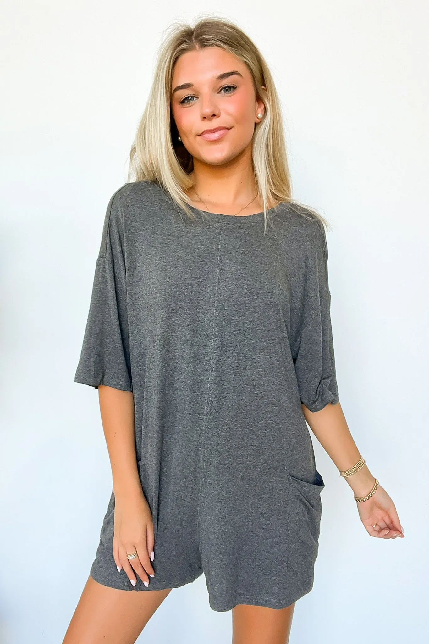 Zalina Oversized Short Sleeve Romper