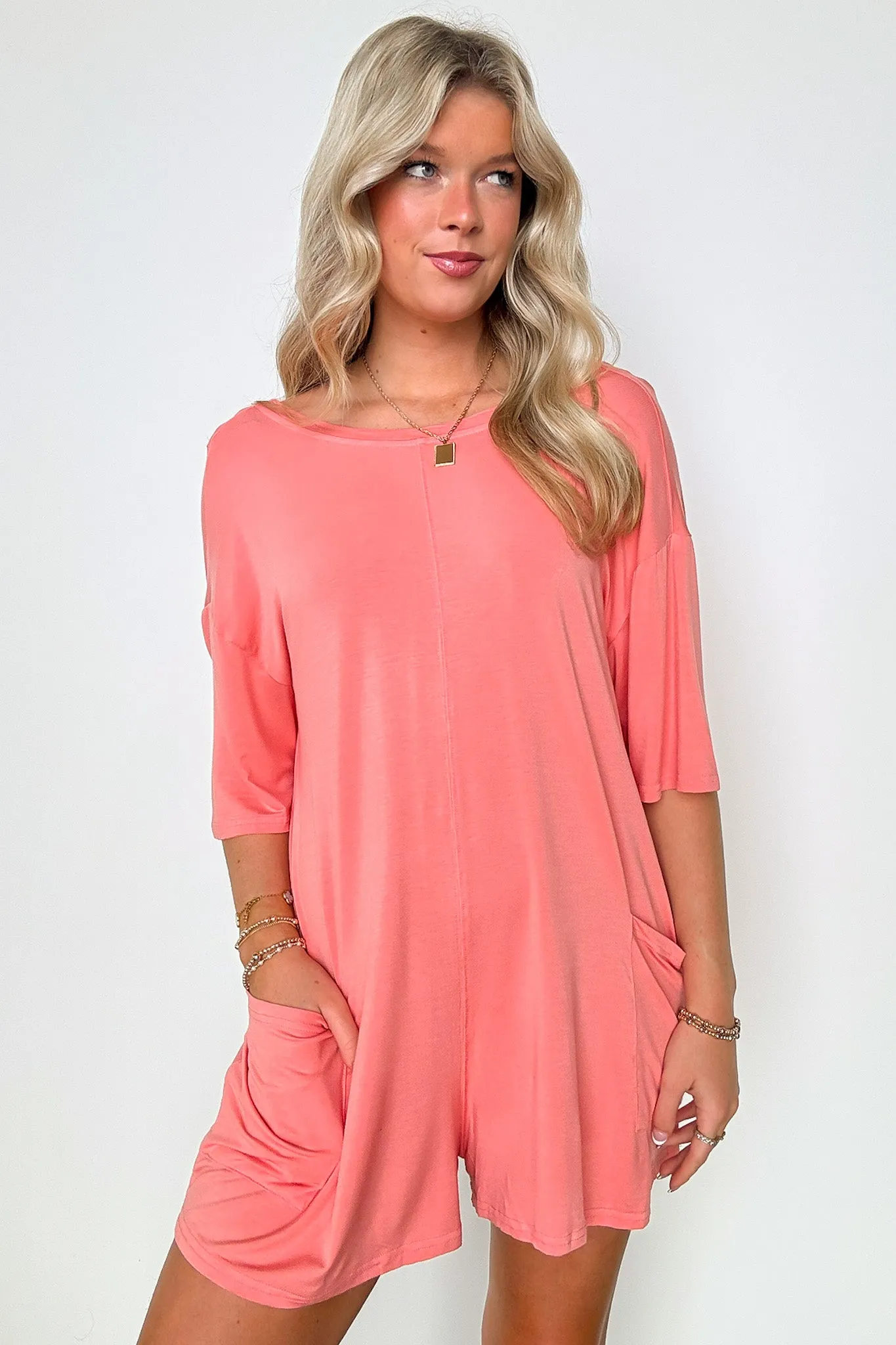 Zalina Oversized Short Sleeve Romper